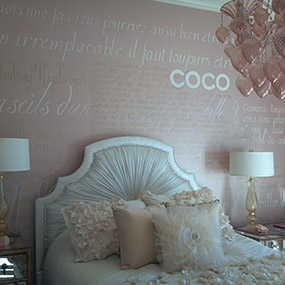 11 x 16' wall of French Verbiage for child's room, Lost Canyon, Scottsdale, AZ